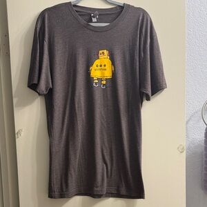Brown Robot Graphic T-Shirt